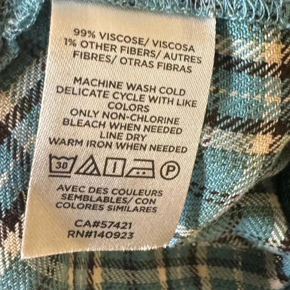 Loft  Plaid Metallic Thread Top NWT - Picture 8 of 8